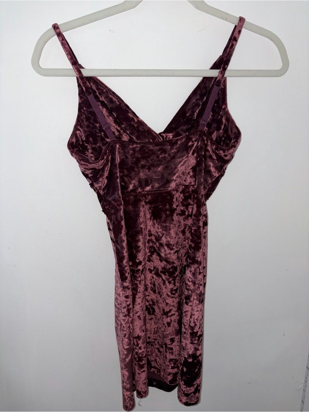 Free People Crushed Velvet Twist Cutout Mini Dress - Mauve - Picture 3 of 3